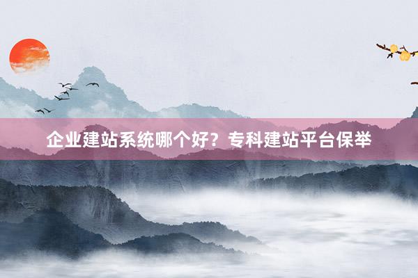 企业建站系统哪个好？专科建站平台保举